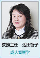 成人看護学の教務主任辺田智子の顔写真