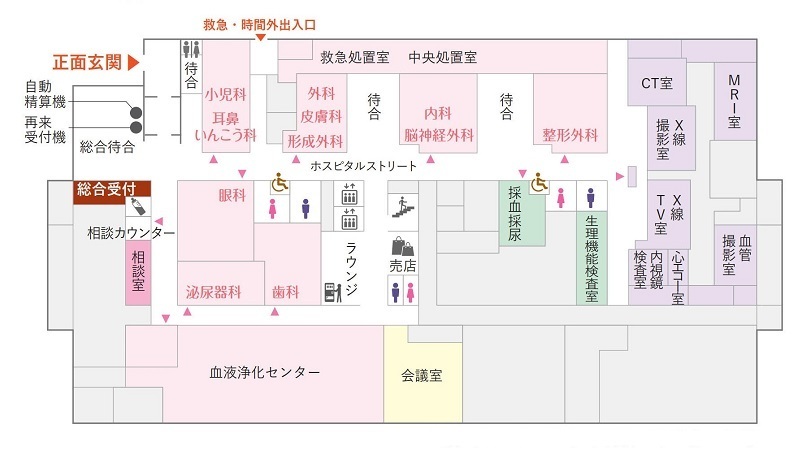 1階の館内案内図